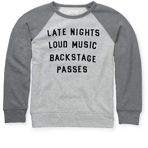 Lucky Brand Tops - LUCKY BRAND Sweatshirt Gray